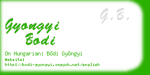 gyongyi bodi business card